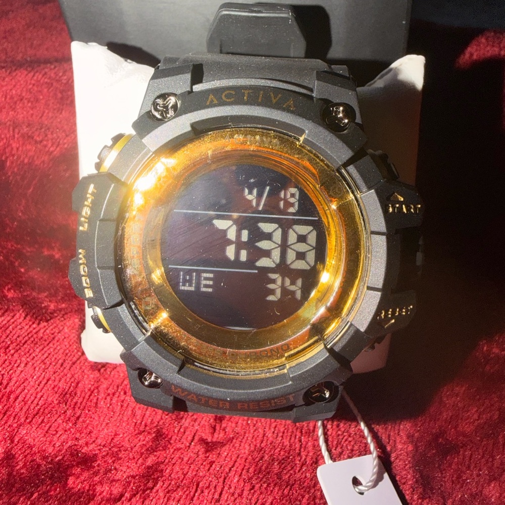Activa Black and Gold Watch